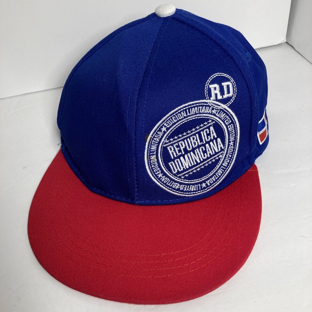 Suplidores De Gift Shop Republica Dominicana Hat Cap Adult Blue Red Snapback